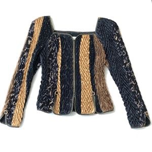 Vintage 1980’s Jeanne Marc collection tufted jacket Size XS Excellent Condition!